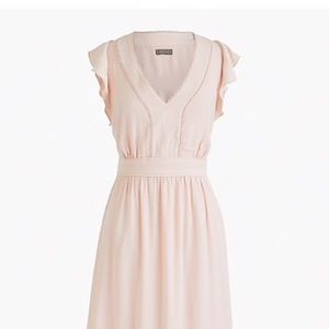 J crew Point Sur V-neck Ruffle knit dress!